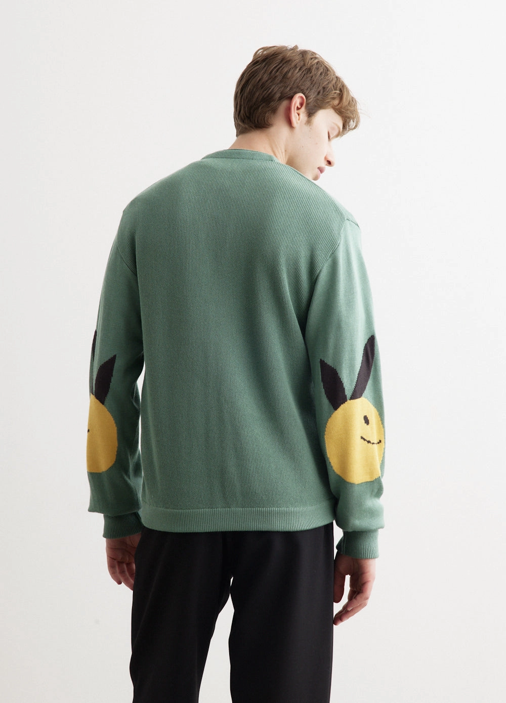 Leisure Look 10G Eco Knit Elbow Coneybowy Short Cardigan