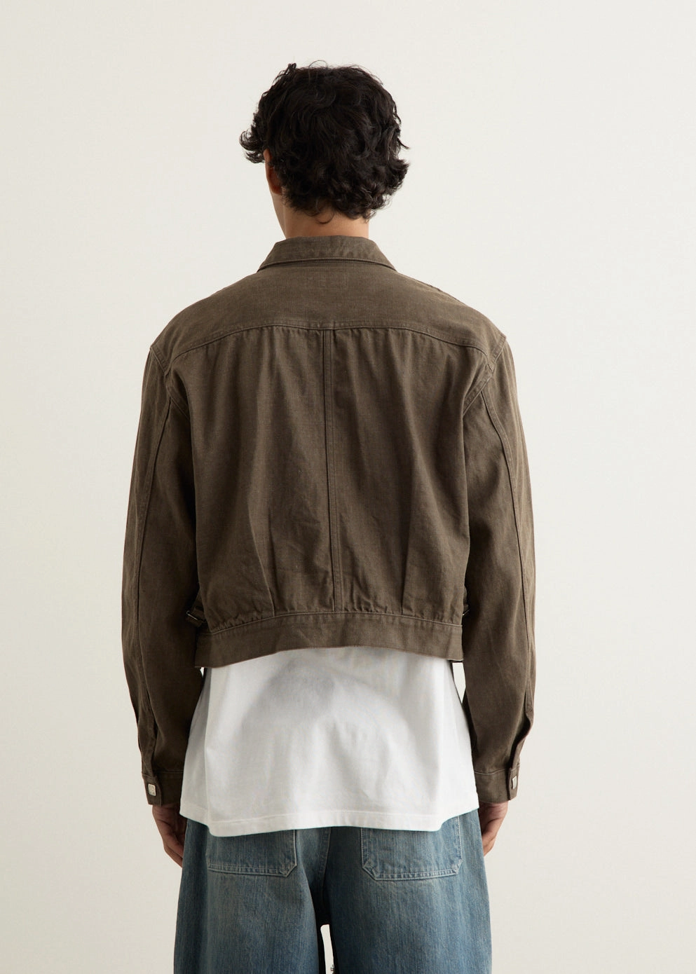 Adjustable Waistband 12oz YAGASURI Jacquard Denim Chimayo Drizzler JKT