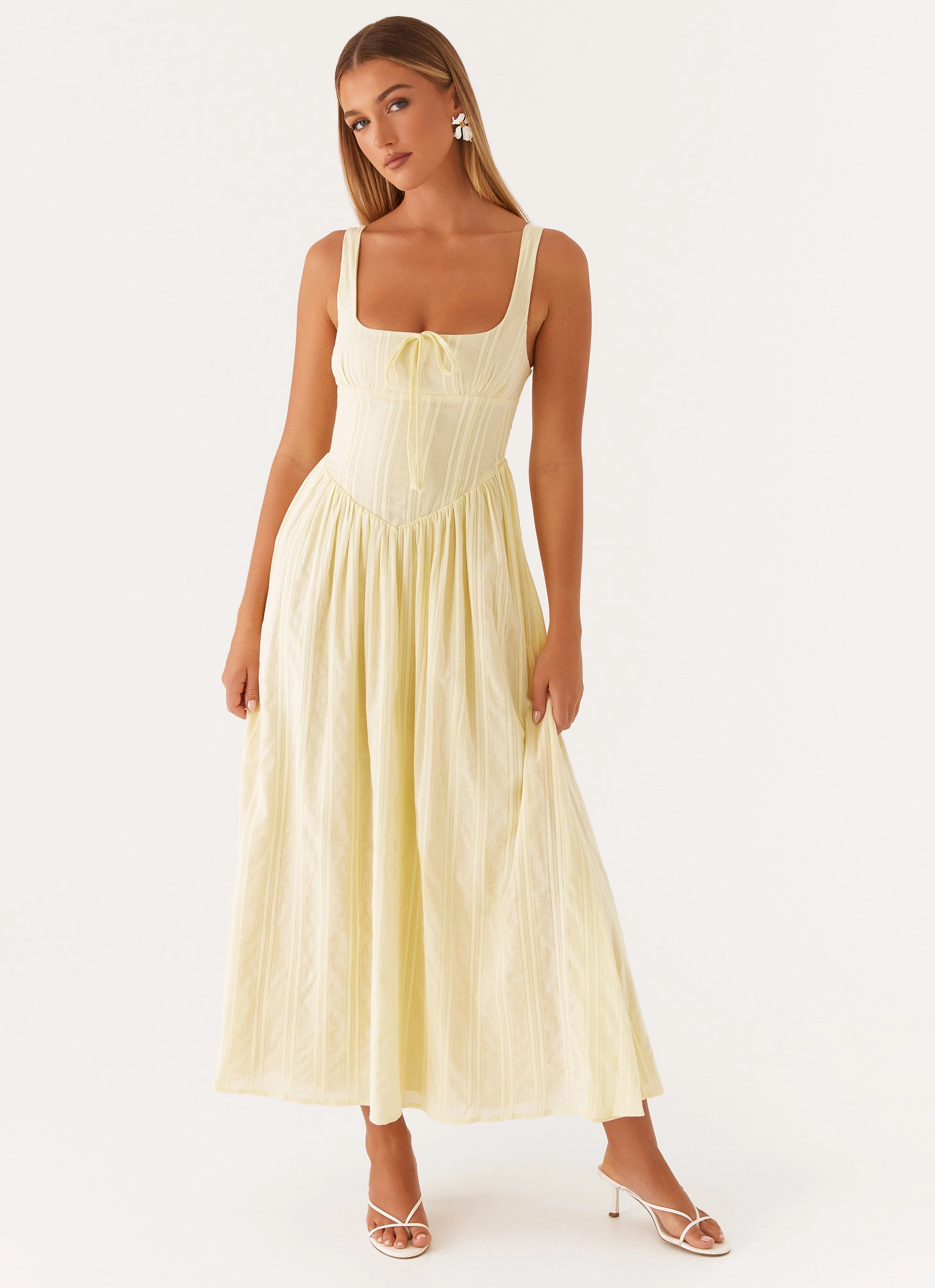 Easy Pretty Pascuelle Midi Dress - Yellow