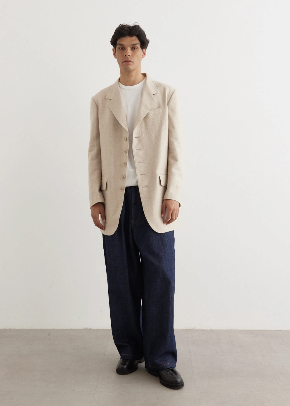 5 Buttons Jacket Functional Piece Sleek Layer Fit