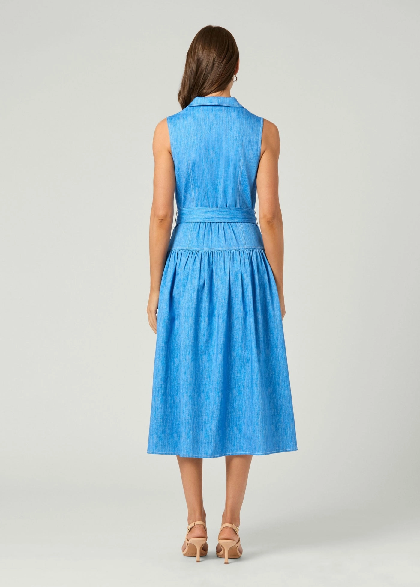 Weekend Look Rooftop-Event Ezra Dress in Chambray Melange