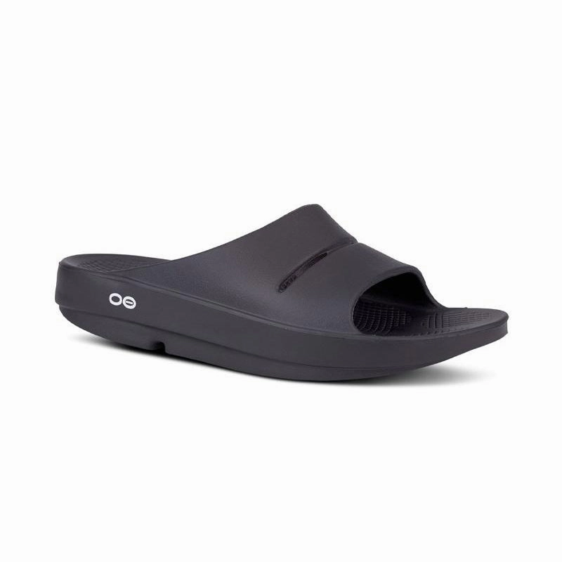 Soft Relaxation Water resistant upper Men's OOahh Slide Black
