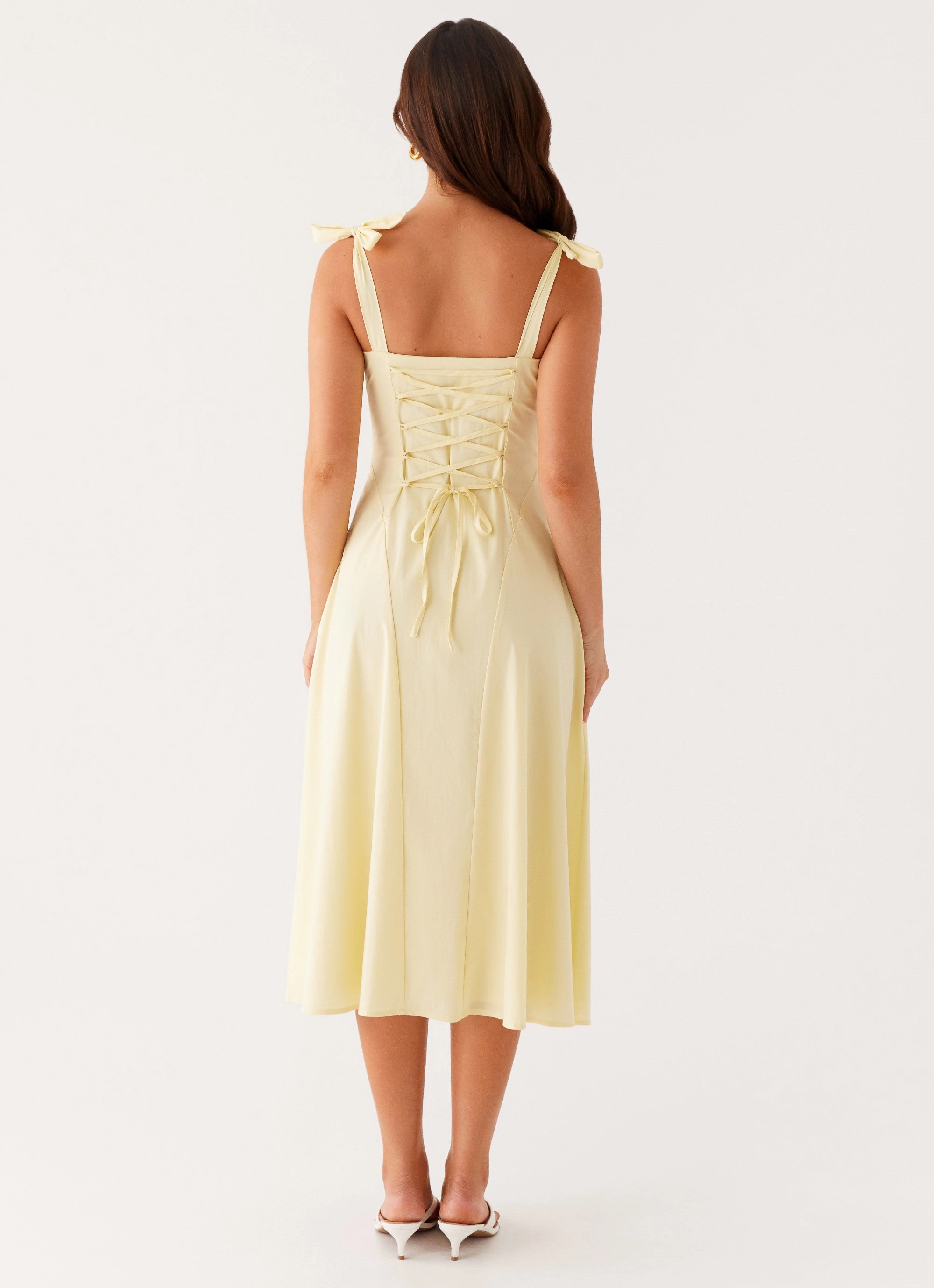 Grab Quick French Vibe Adela Midi Dress - Yellow