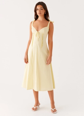 Mid Season Adela Midi Dress - Yellow