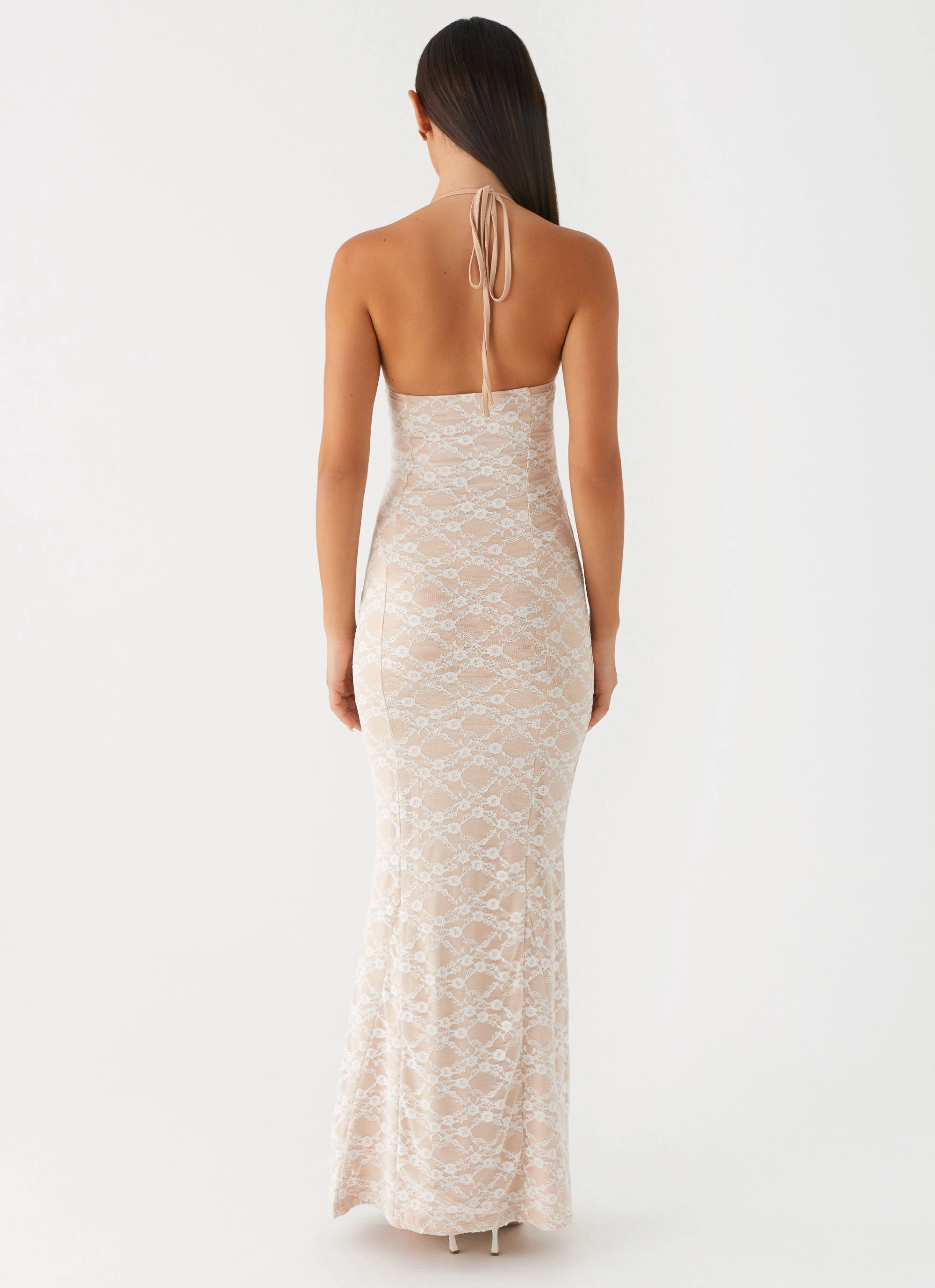 Comfortable Wear Jolina Lace Maxi Dress - White
