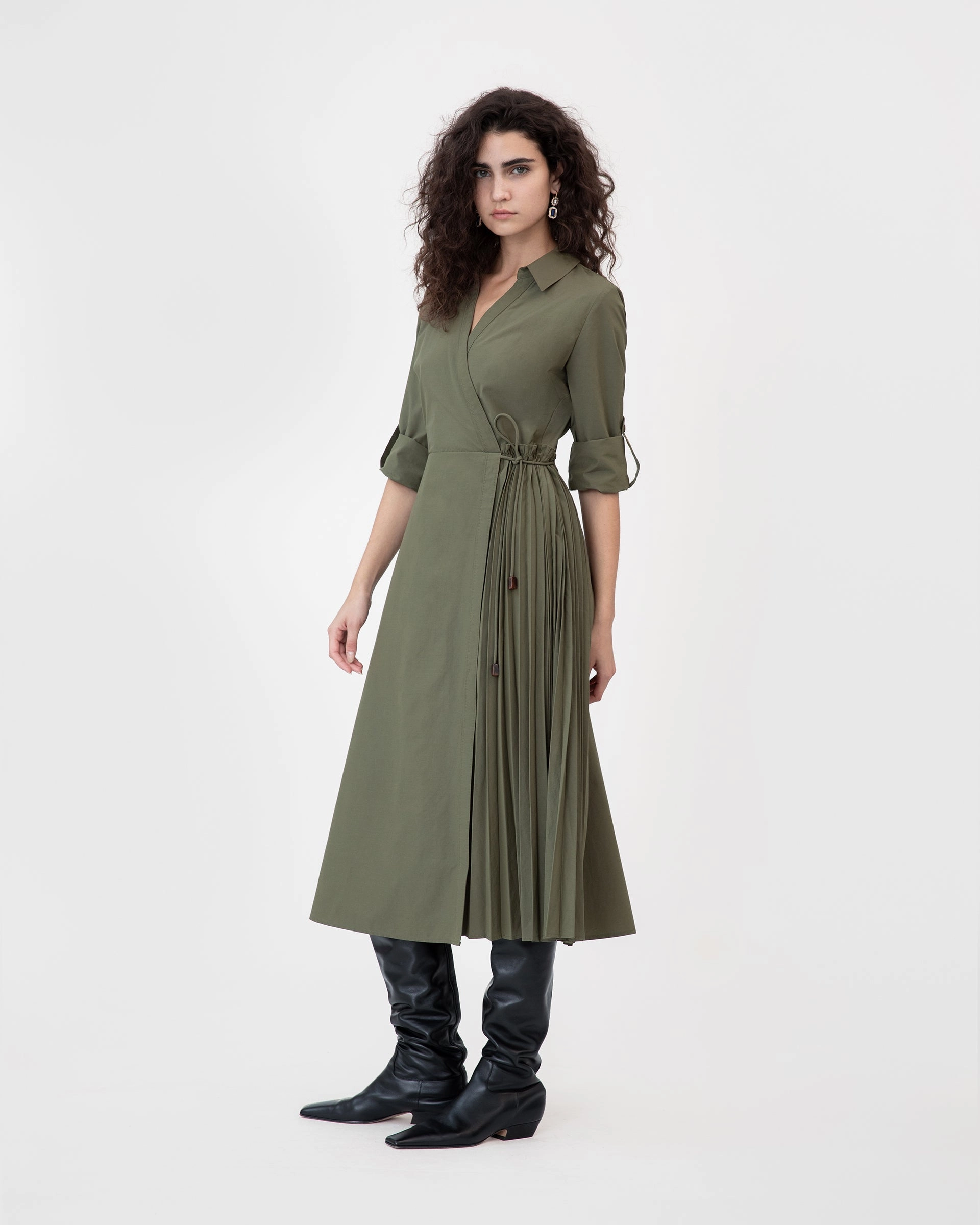 Long Sleeve Midi Shivon Dress Sharp Motion