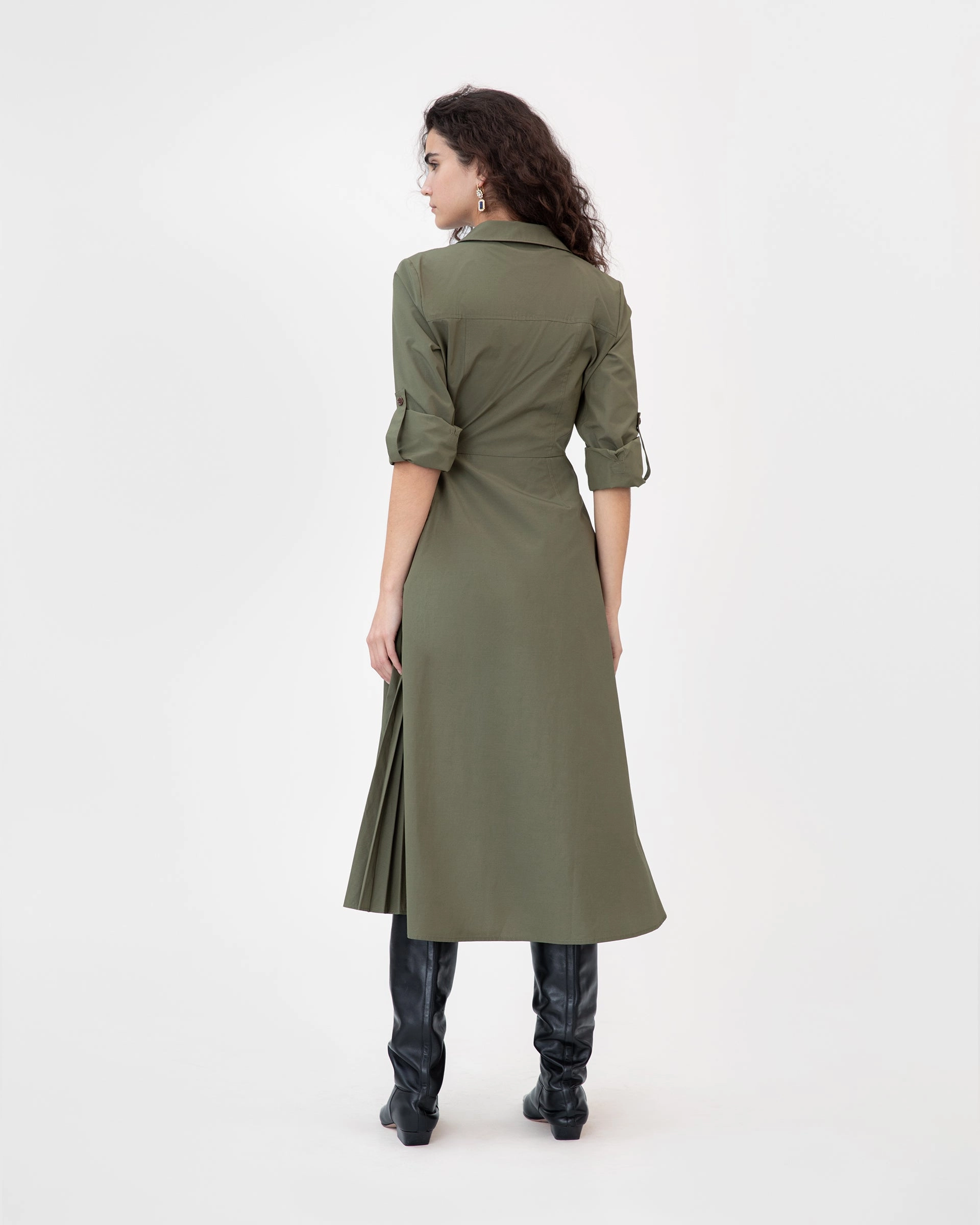 Trendy Vibes Long Sleeve Midi Shivon Dress