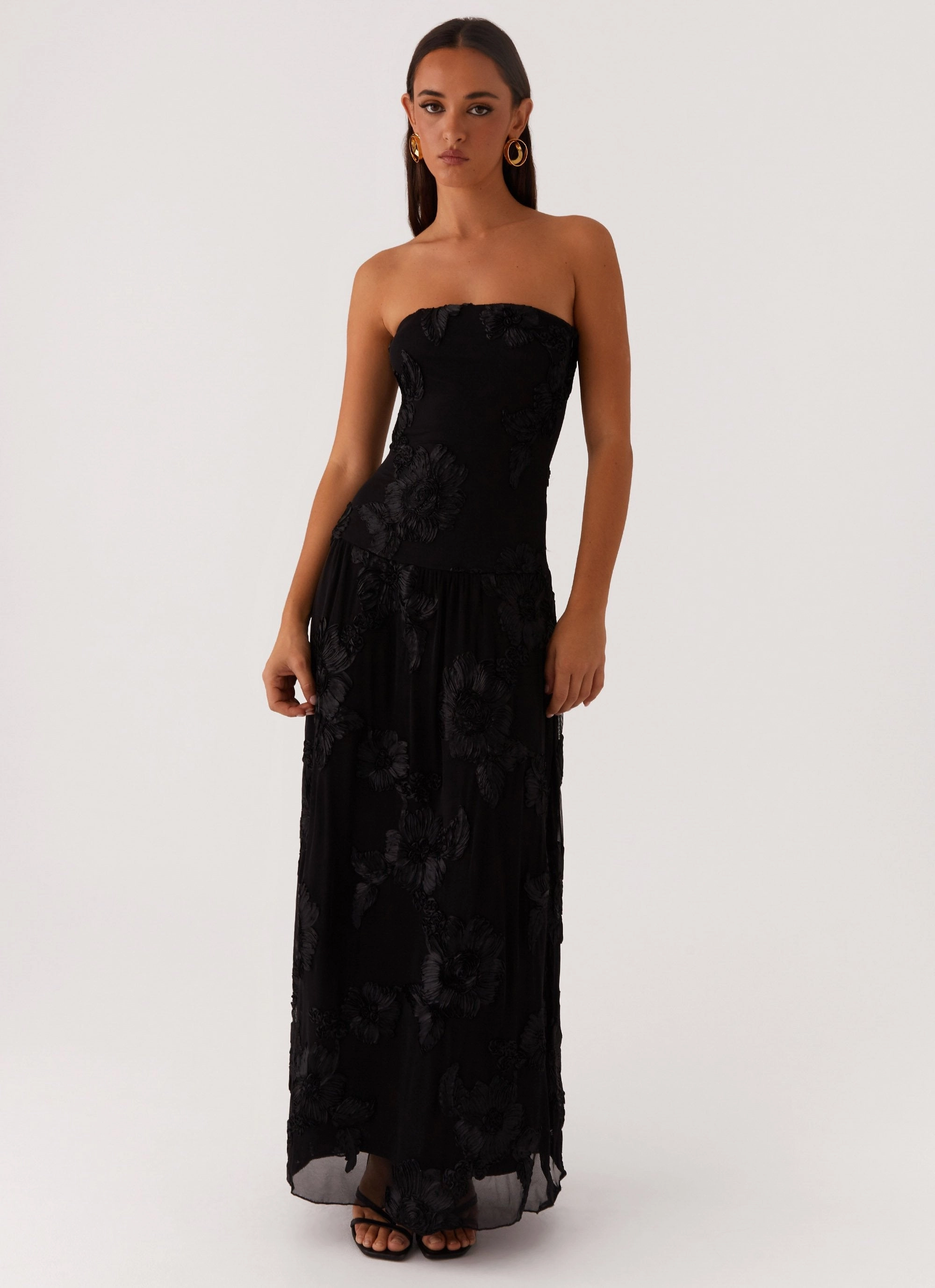 After Light Maxi Dress - Black Chic Mom StretchableKnit