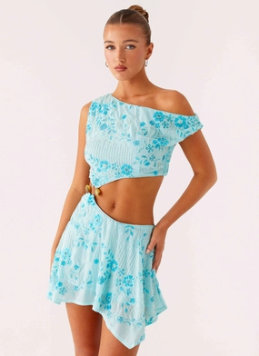 Sleek Design Inner lining Aletta Sequin Mini Dress - Blue