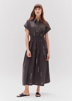 Soft Finish Youthful Feel ALEXA COTTON PRINT SHIRT DRESS