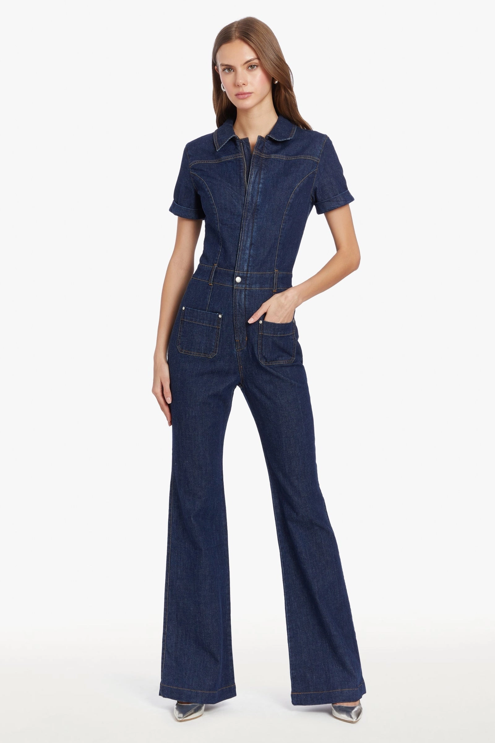 Soft fabric piece Alexia Jumpsuit in Heritage