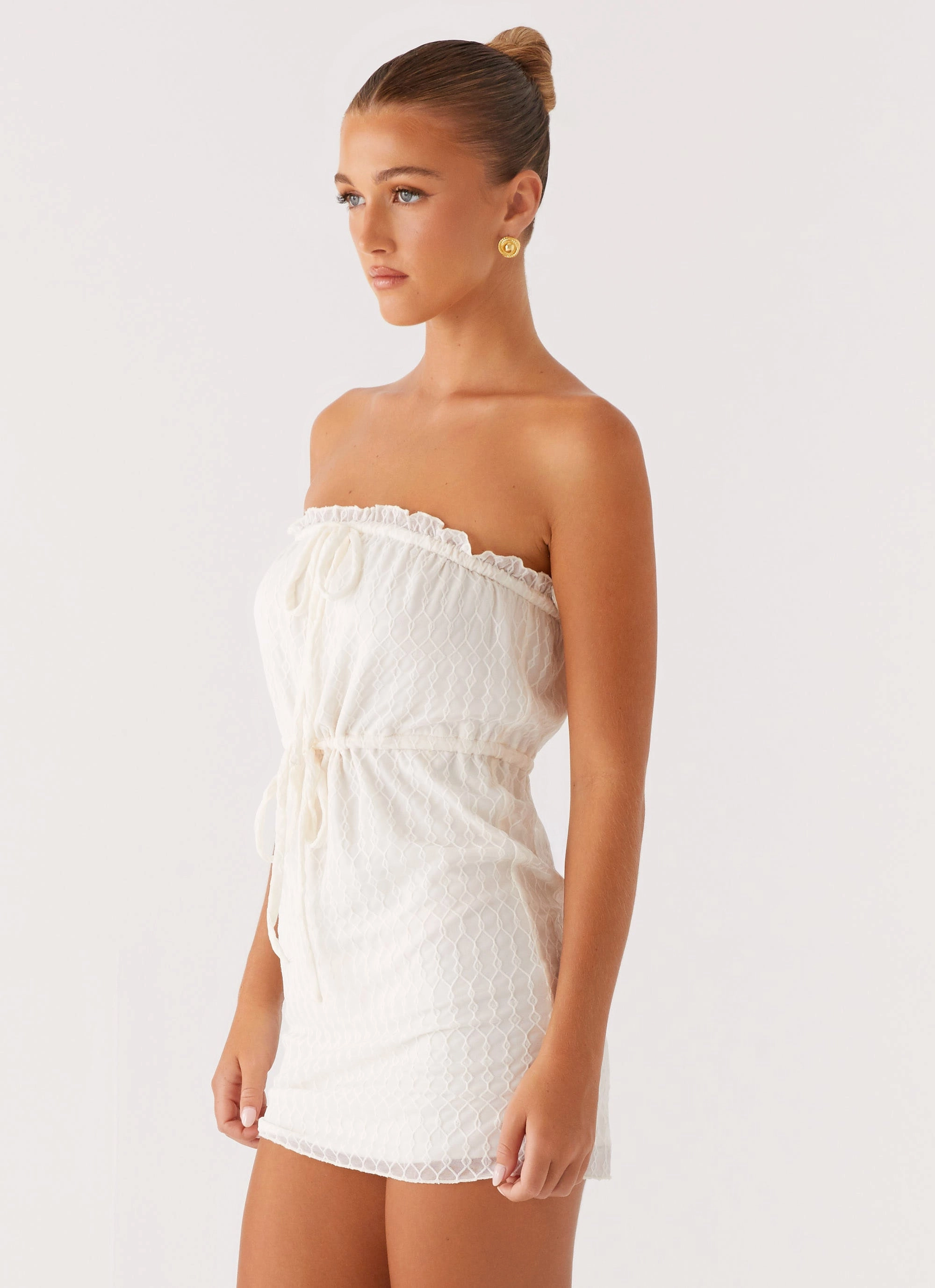 Alina Mini Dress - Ivory Formal Look