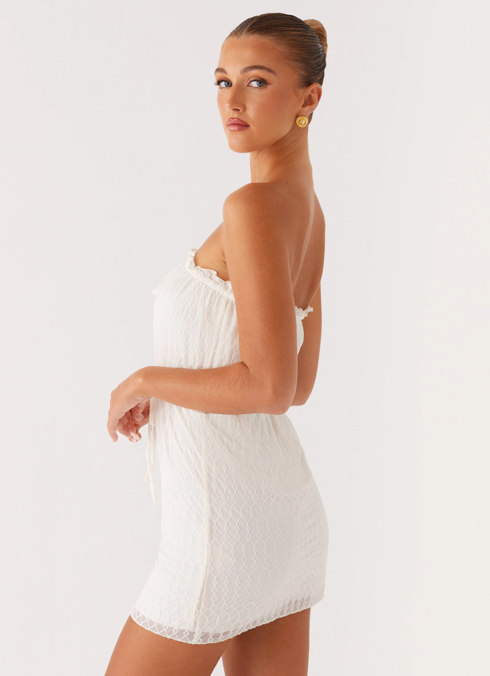 Flattering Fit for All Alina Mini Dress - Ivory