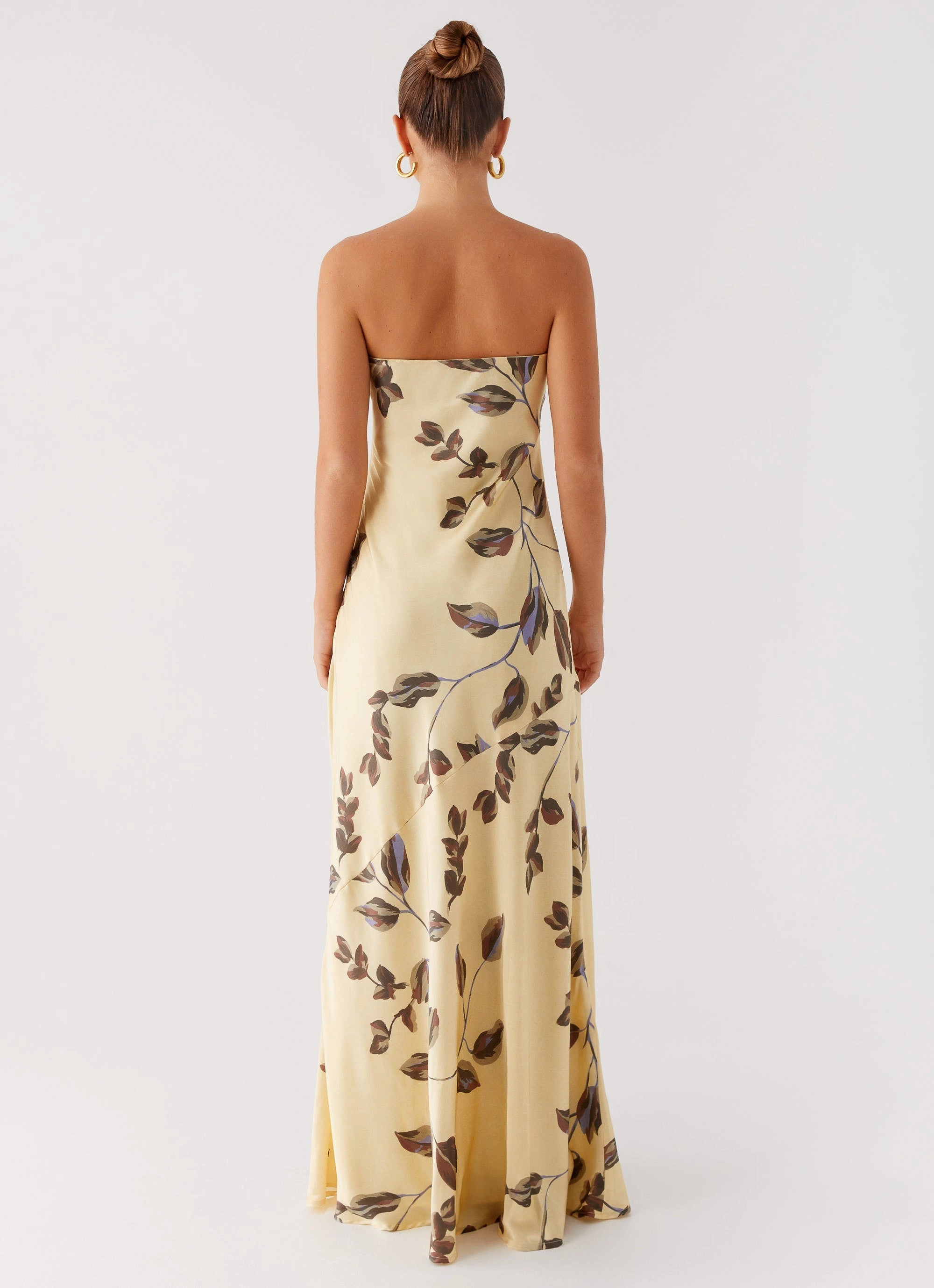 Relax Draping Convertible-Style Alisa Strapless Maxi Dress - Buttercream Bliss
