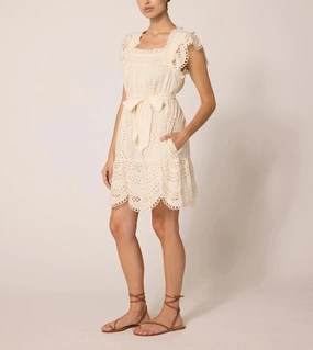 Fresh Fit Body Positive Mireya Mini Dress | Ivory Eyelet