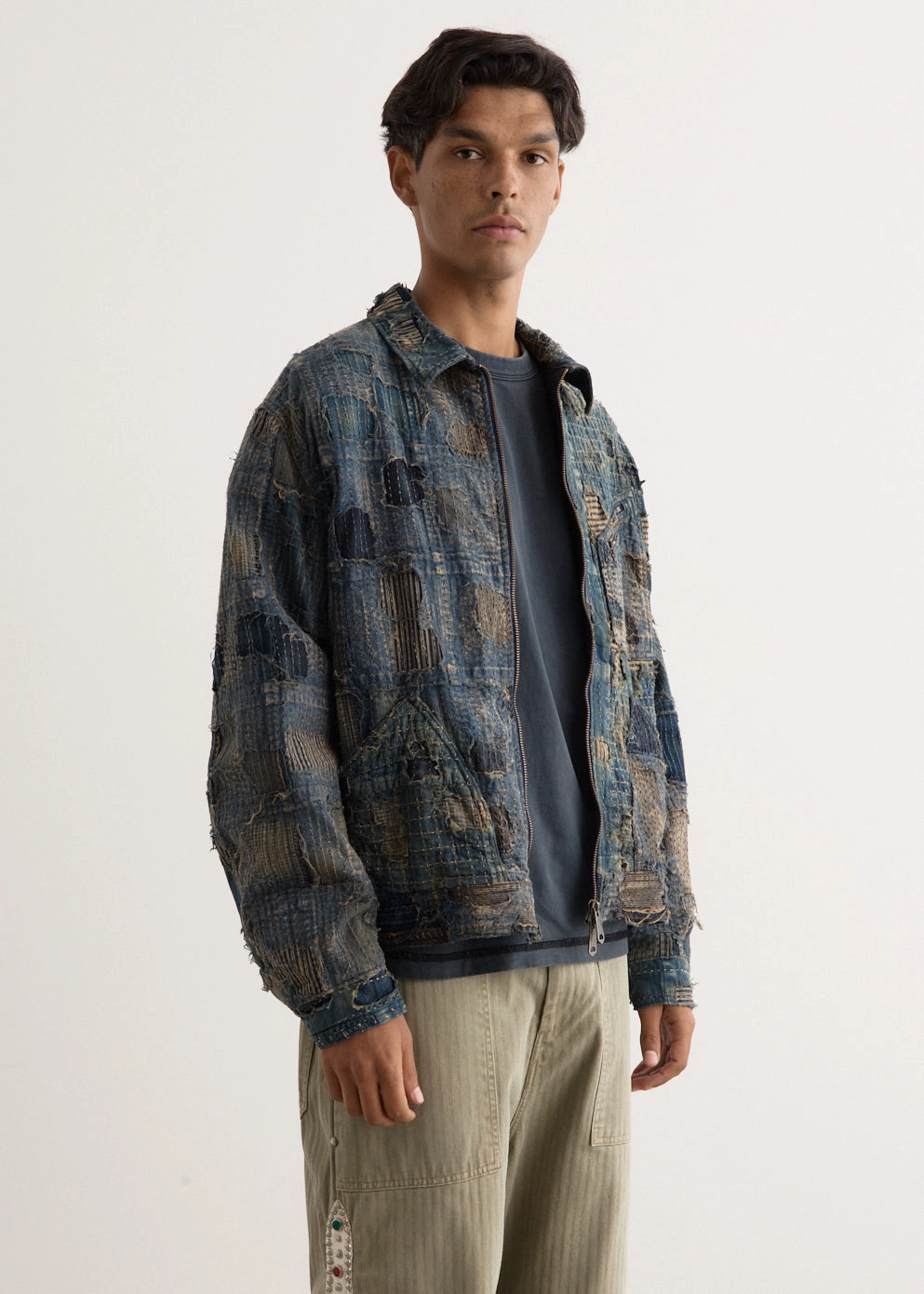 Ventilated Panels Boro Zip Up Blouson (VIRGIN MARY)