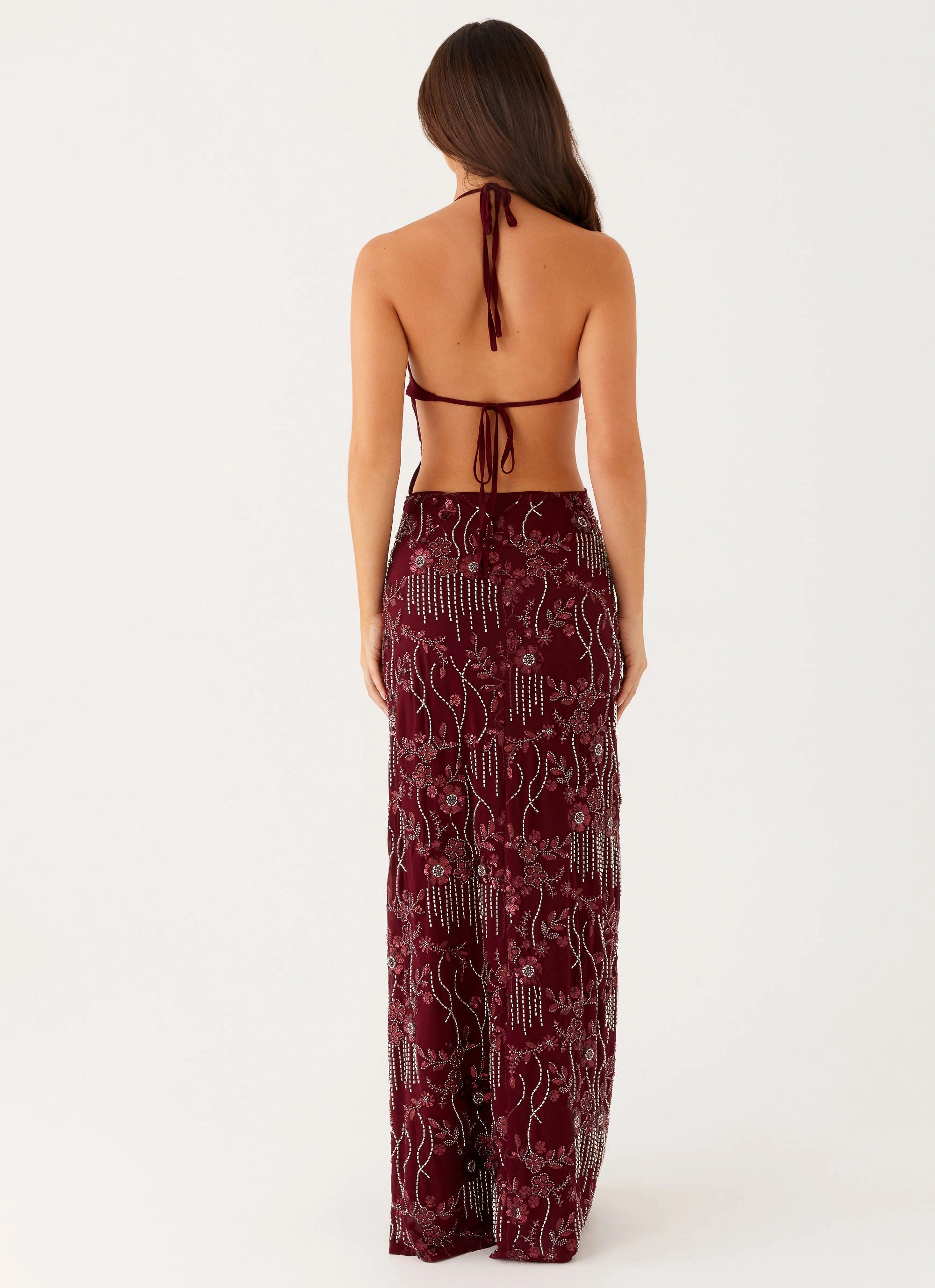 Mini-Length Warm Season All For Love Maxi Dress - Burgundy