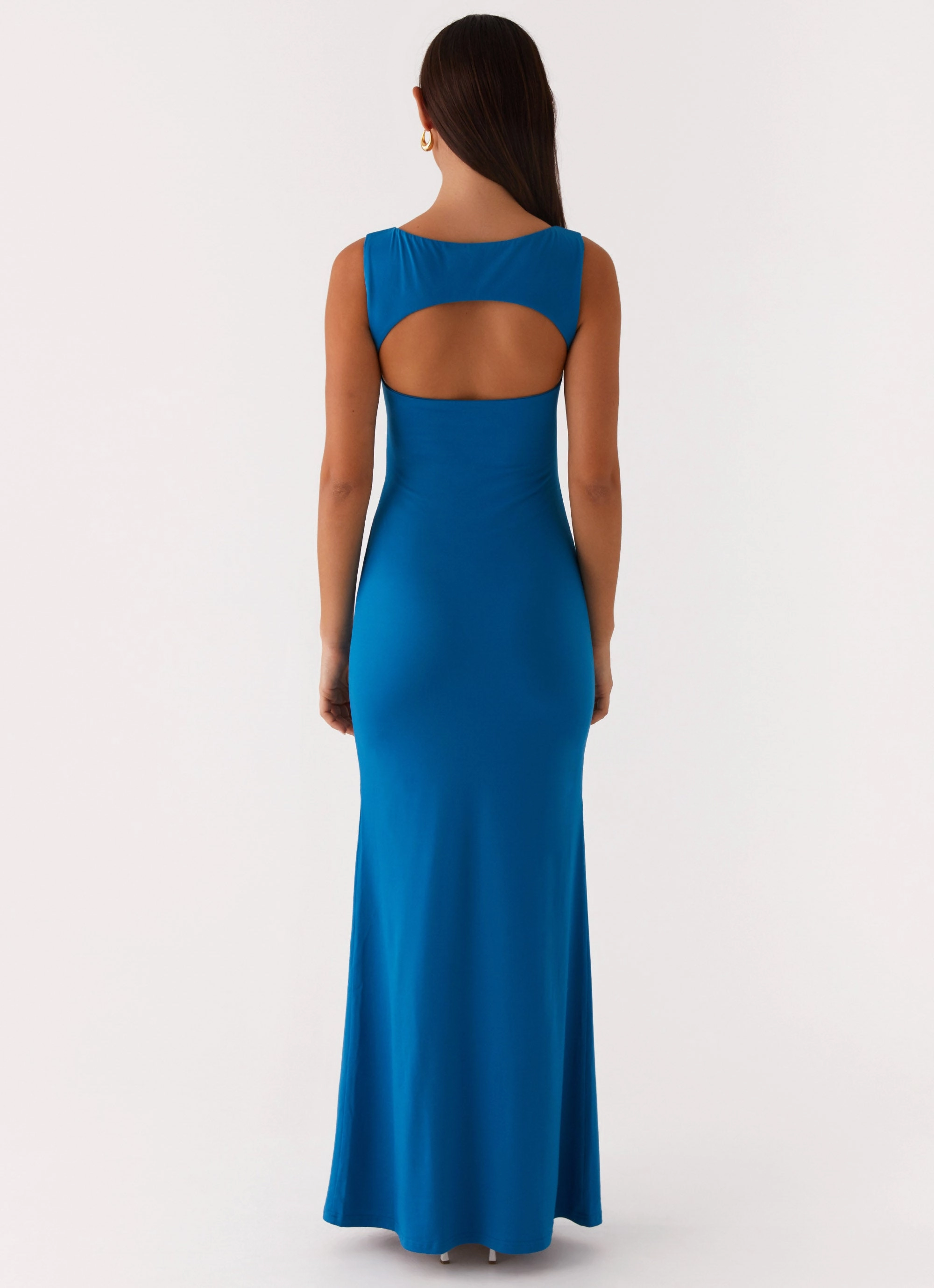 Lagoon Cut Out Maxi Dress - Royal Blue Elegant Detail Urban Light