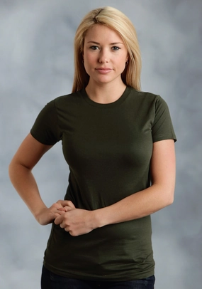 Ouray Womens Light Green 100% Cotton USA S/S Heather T-Shirt Elegant Finish Travel Friendly