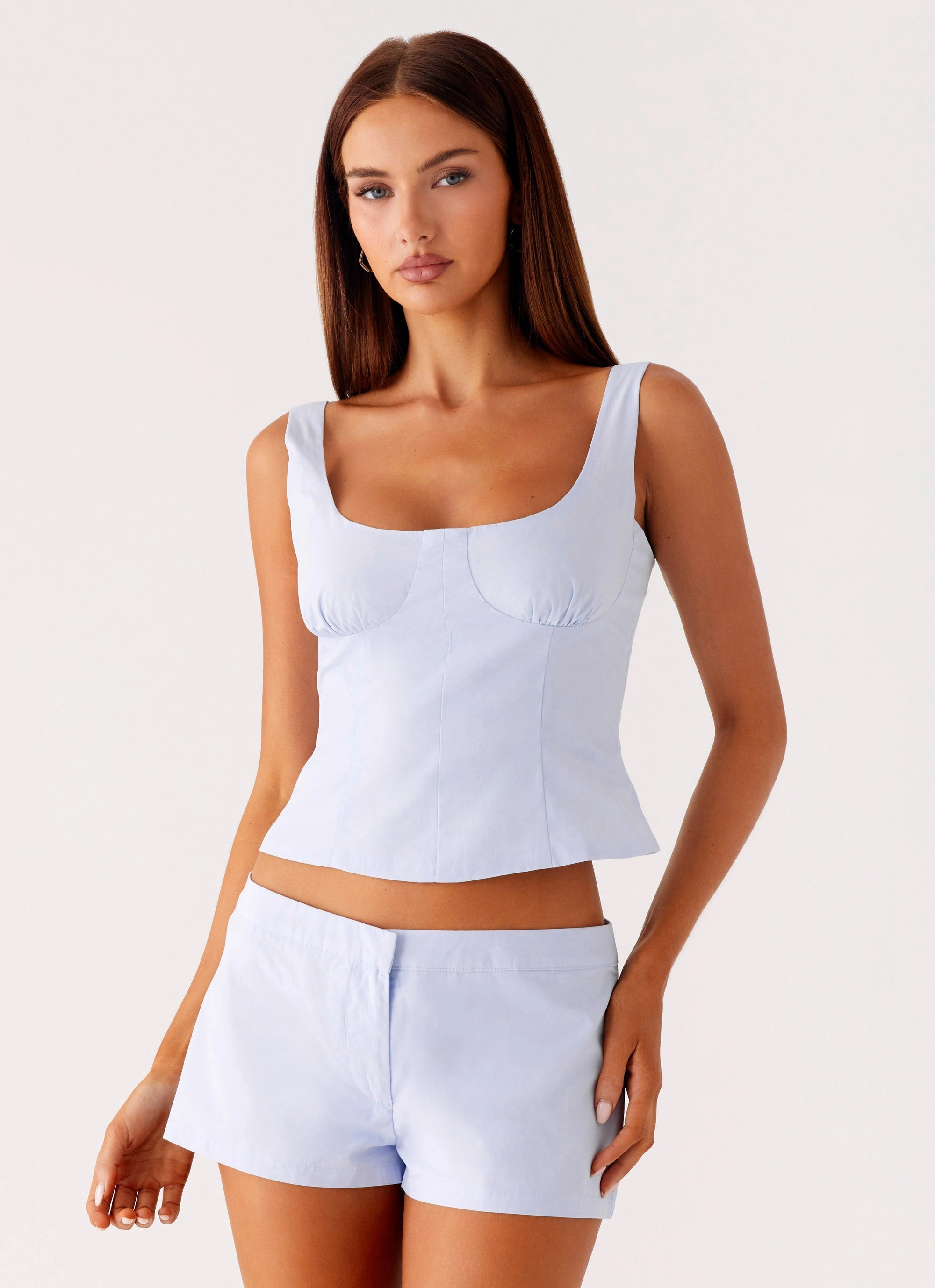 All-Season Fit Coastline Mini Shorts - Blue AllDayComfort