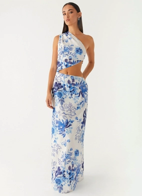 Urban appeal Sculpted Fit All Summer Long Maxi Dress - Serene Sky Floral