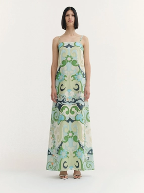 Aloe Maxi Dress in Anona plus-size elegant design