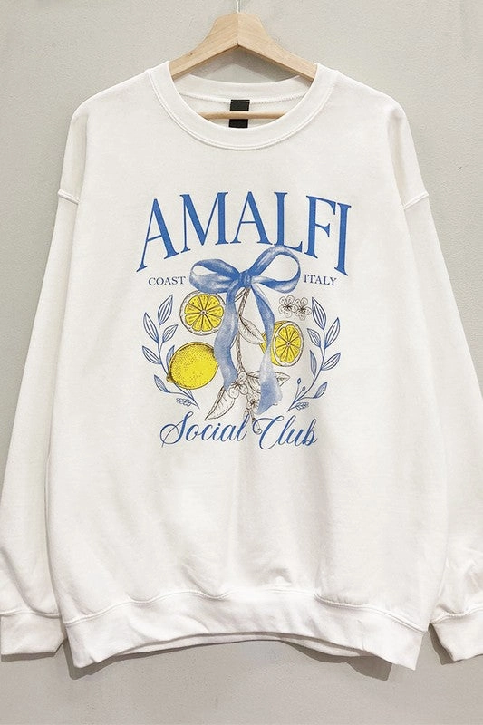 Soft and Light Sporty essentials Amalfi Social Club Sweatshirt S-XL