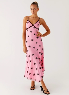 Smart Texture Amelia Midi Dress - Pink