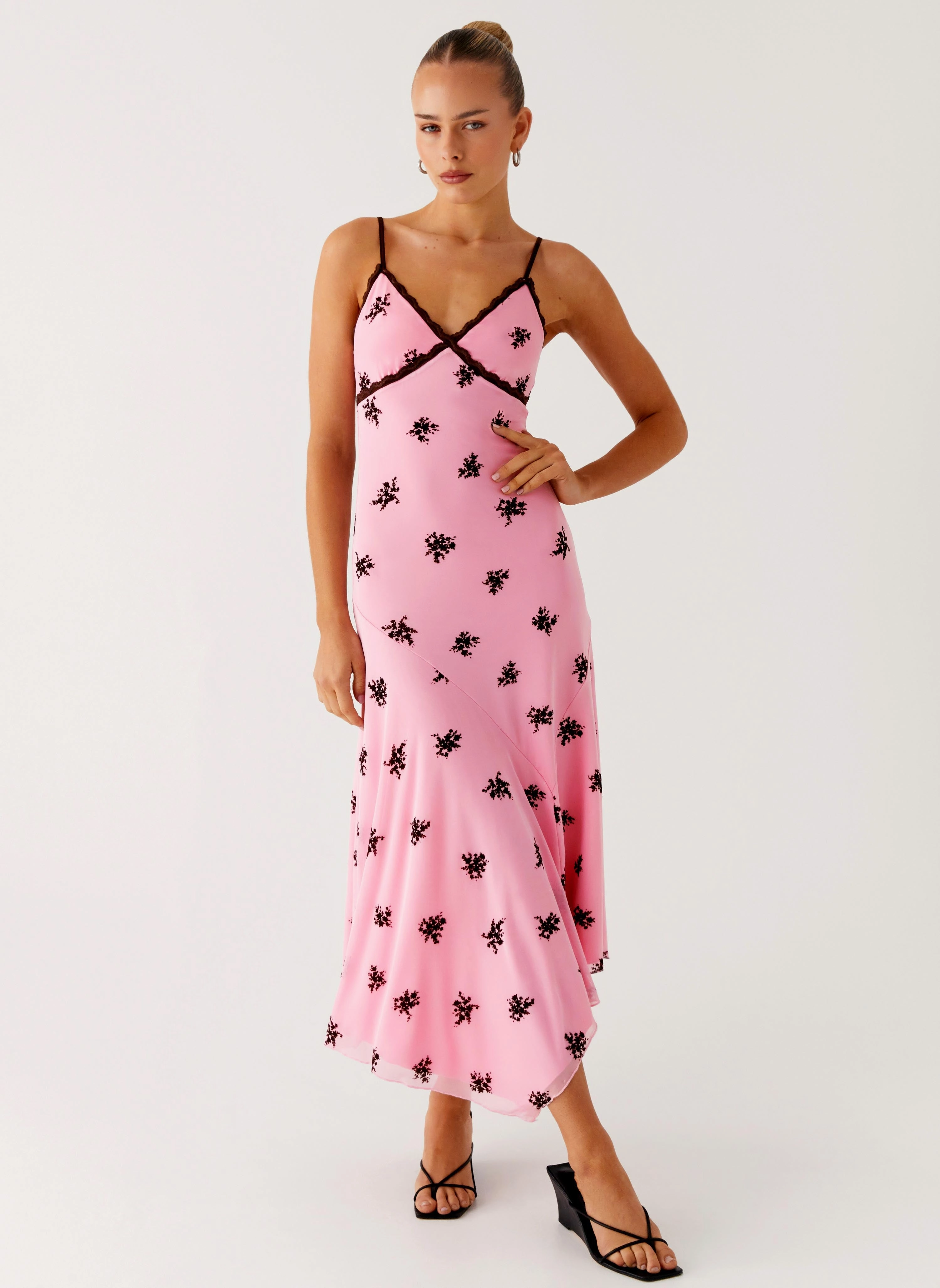 Smart Texture Amelia Midi Dress - Pink
