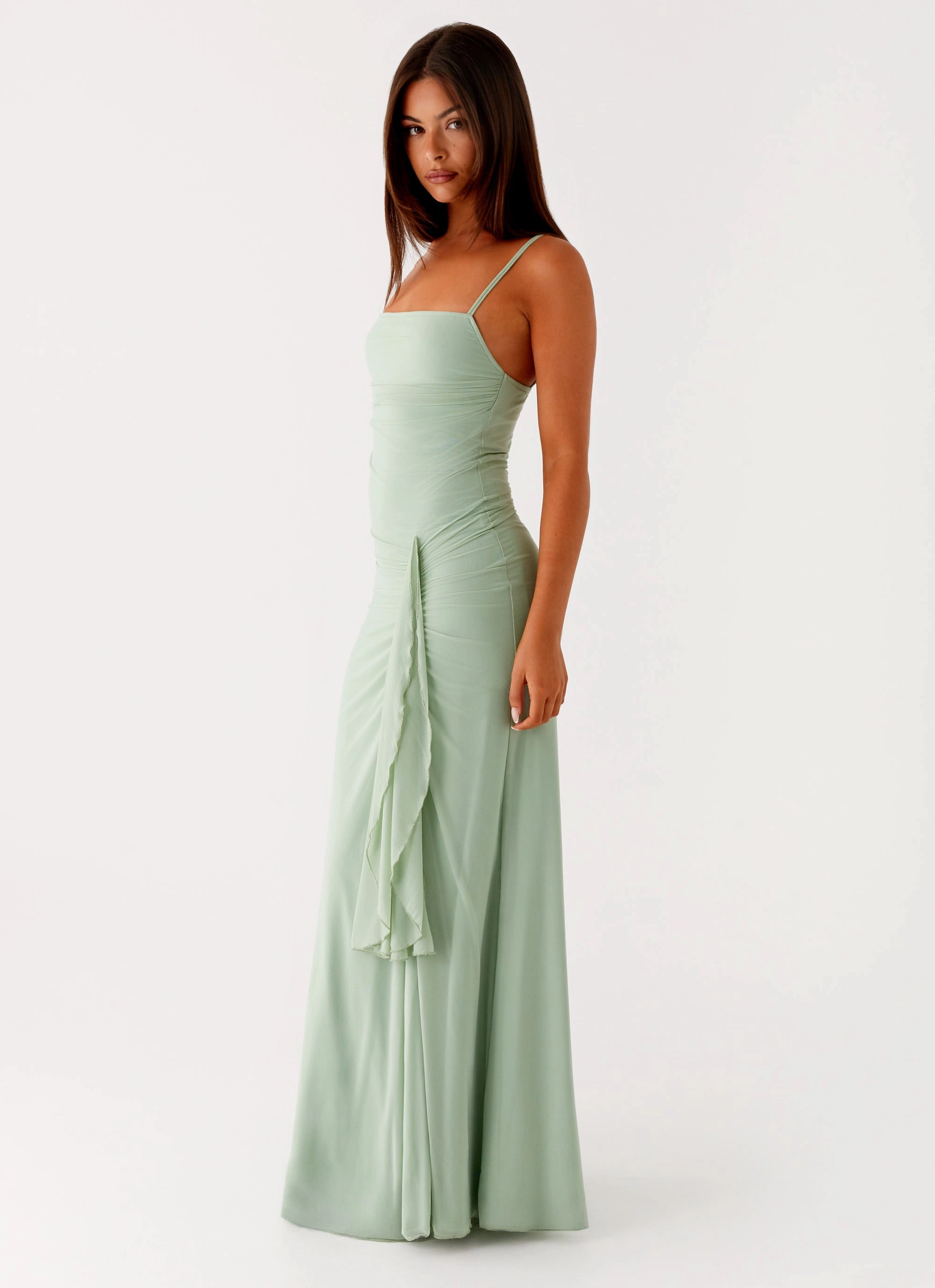 Soft fabric piece Amphi Maxi Dress - Sage