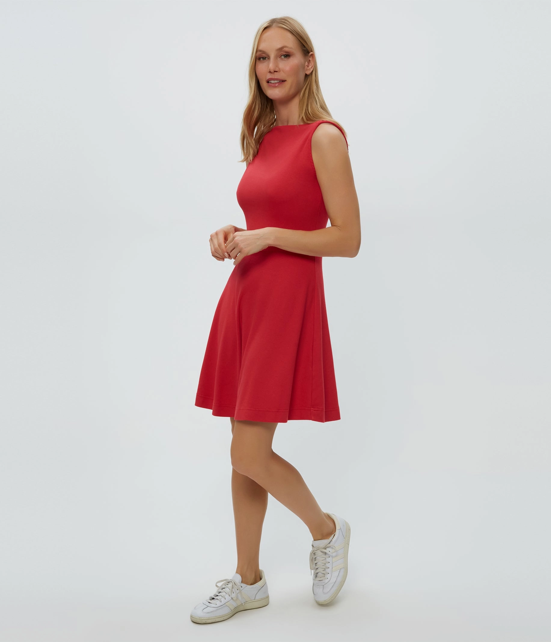 ANDY ULTRA RIB MINI SKATER DRESS Fashionable Comfort Wear