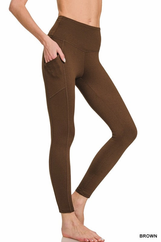 Active Wear Angela Brushed Microfiber Full Length Leggings S-XL