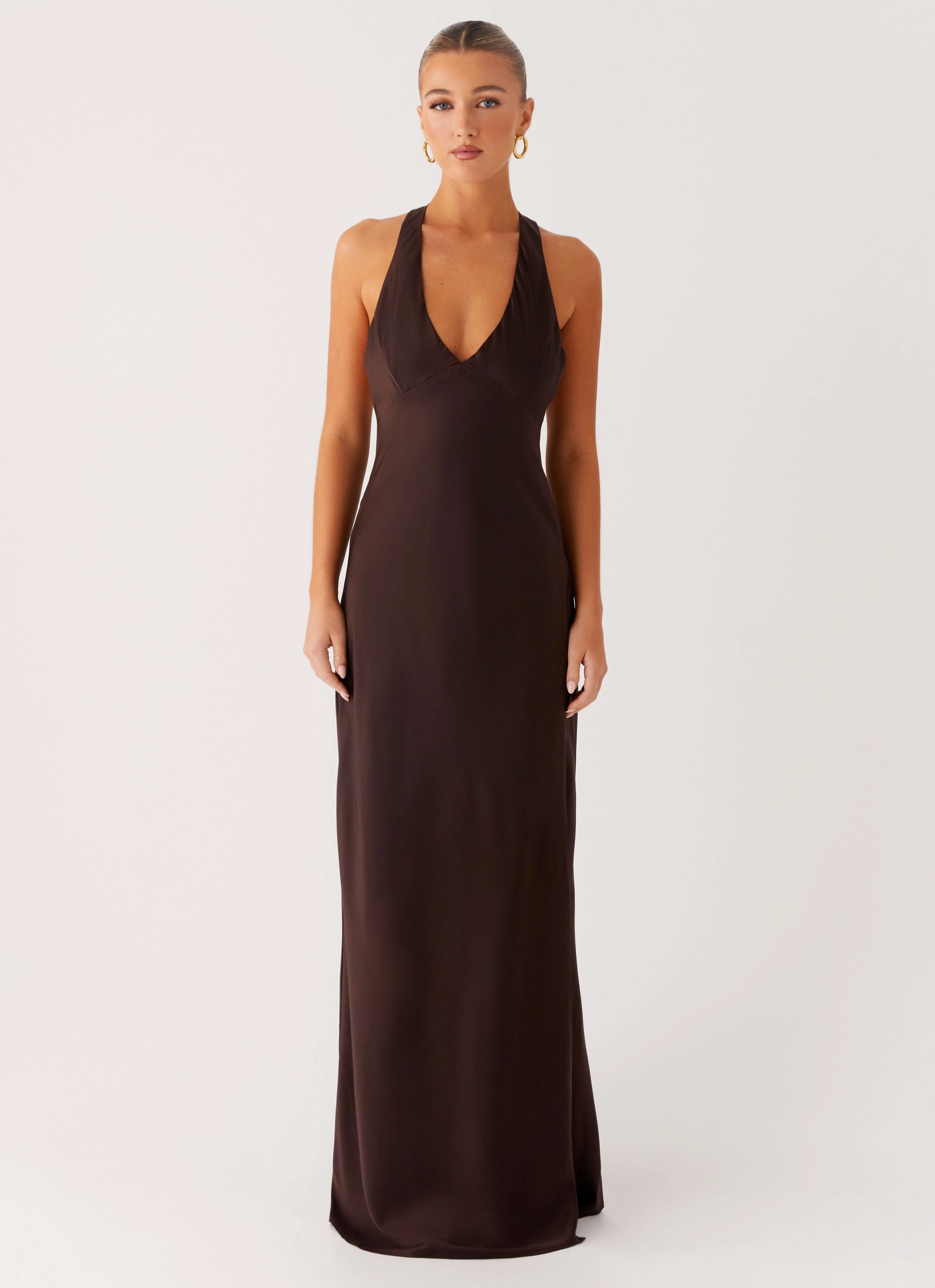 Odor-Control Angie Maxi Dress - Chocolate