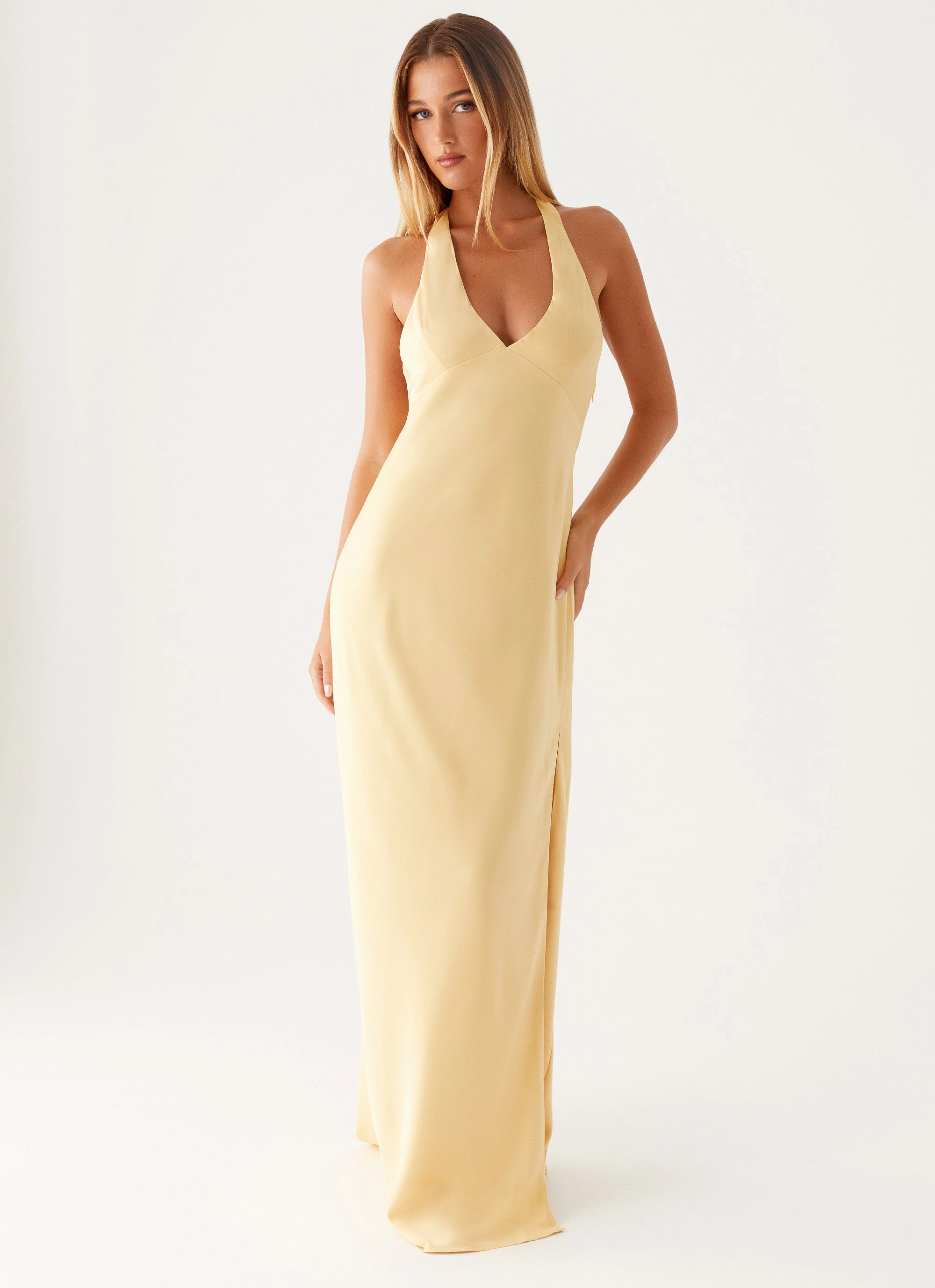 Angie Maxi Dress - Yellow Gentle Flow