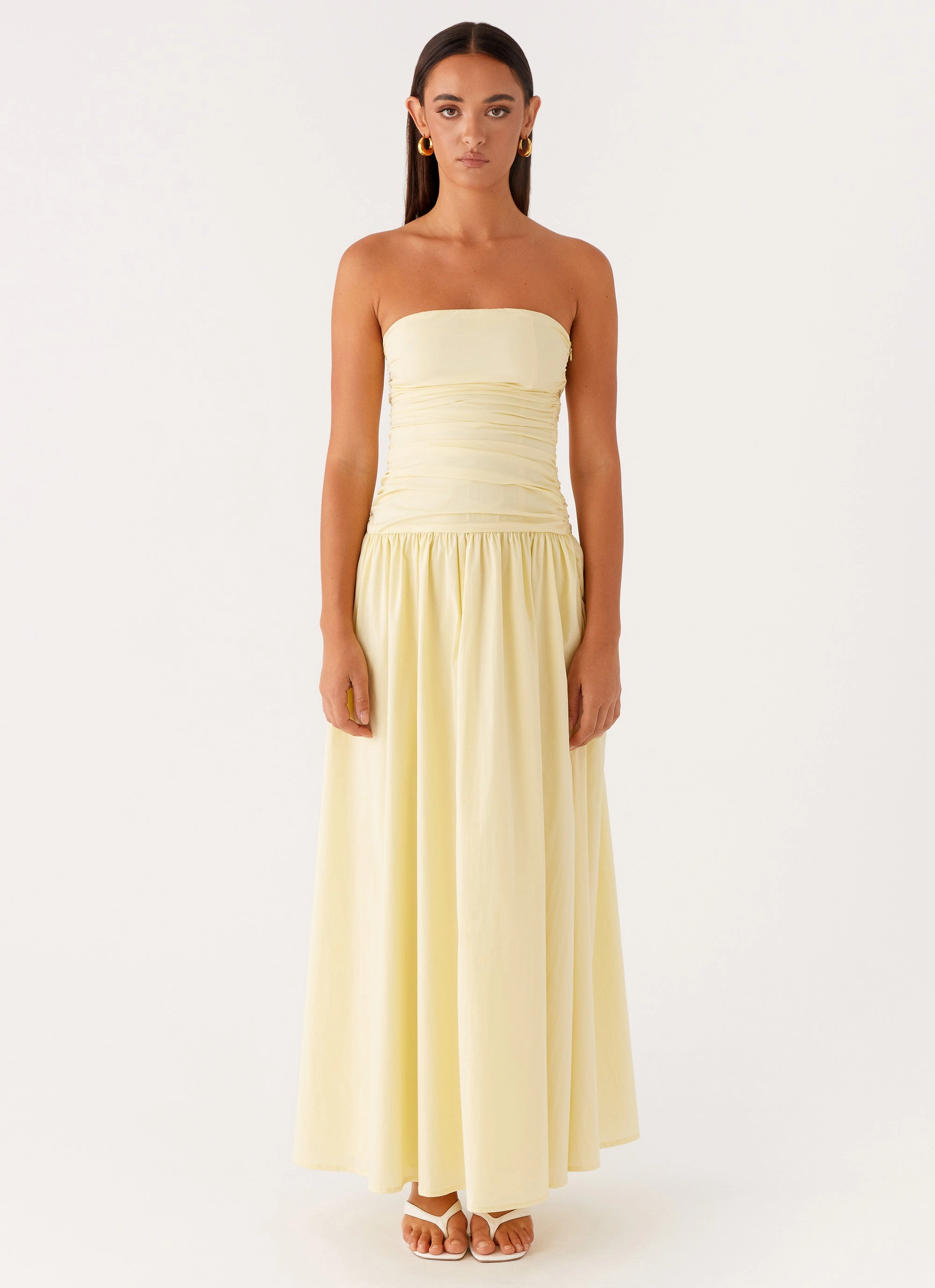 Trendy floral dress Carmel Maxi Dress - Yellow
