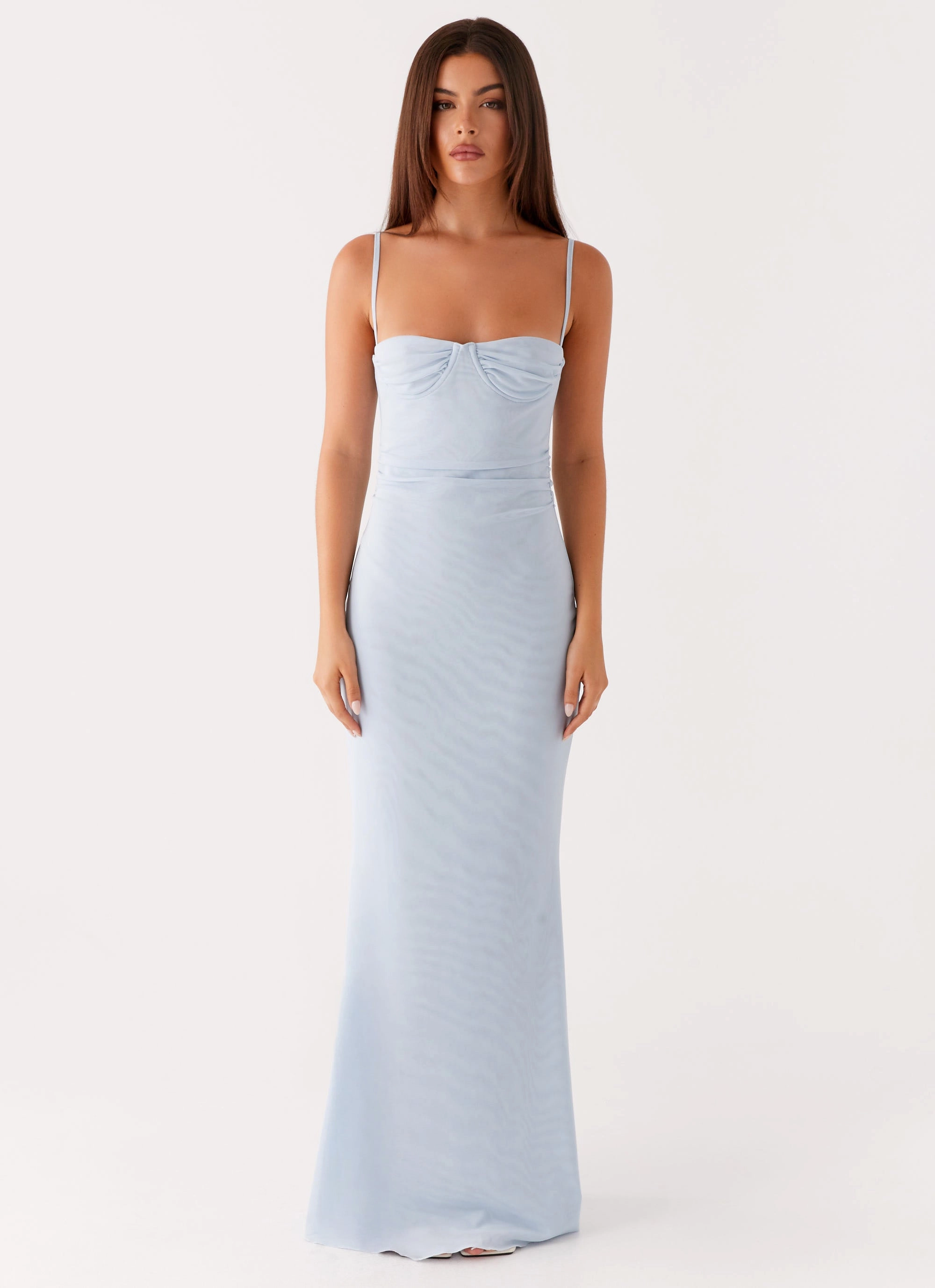 Anna Sophia Maxi Dress - Blue Elegant Look Light Blend