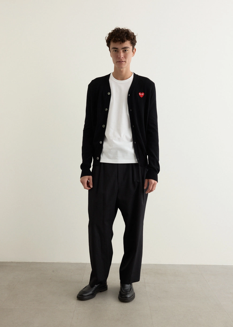 Odor Resistant Blend Unstructured Fit Red Heart V-Neck Cardigan