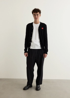 Odor Resistant Blend Unstructured Fit Red Heart V-Neck Cardigan