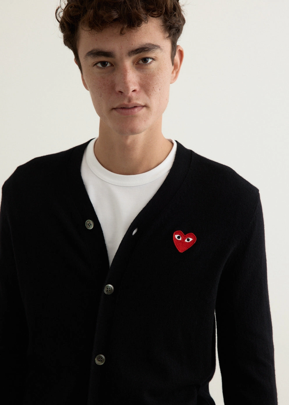 Quick Dry Integration Multi Panel Red Heart V-Neck Cardigan