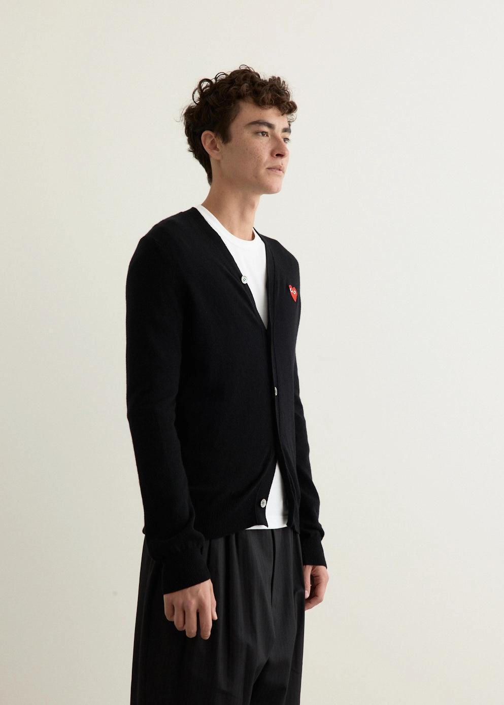 TemperatureRegulating Fabric Red Heart V-Neck Cardigan