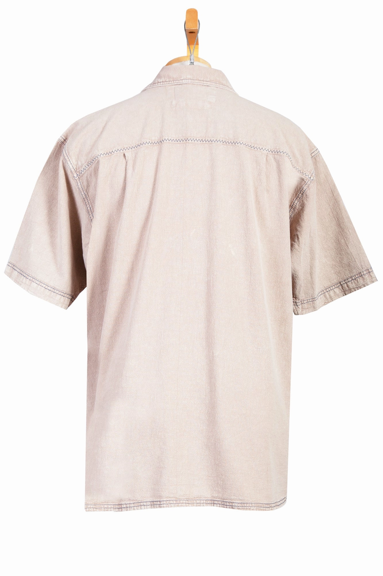 Scully Mens Stone 100% Cotton Traveler S/S Shirt high-low hem