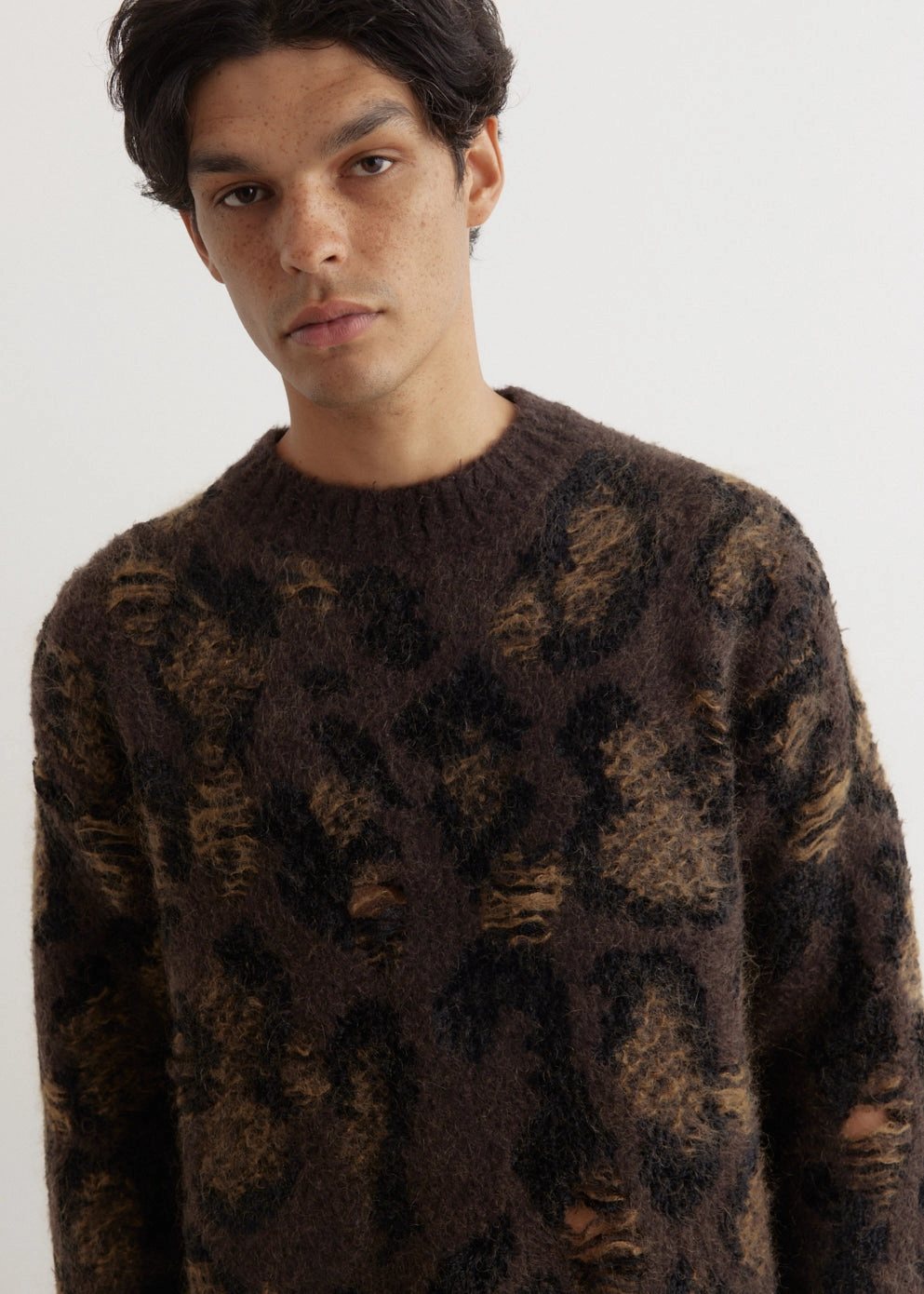 Interlock Jacquard Crewneck Knit Breezy Day Cold Look