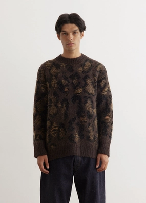 Yarn Dyed Interlock Jacquard Crewneck Knit