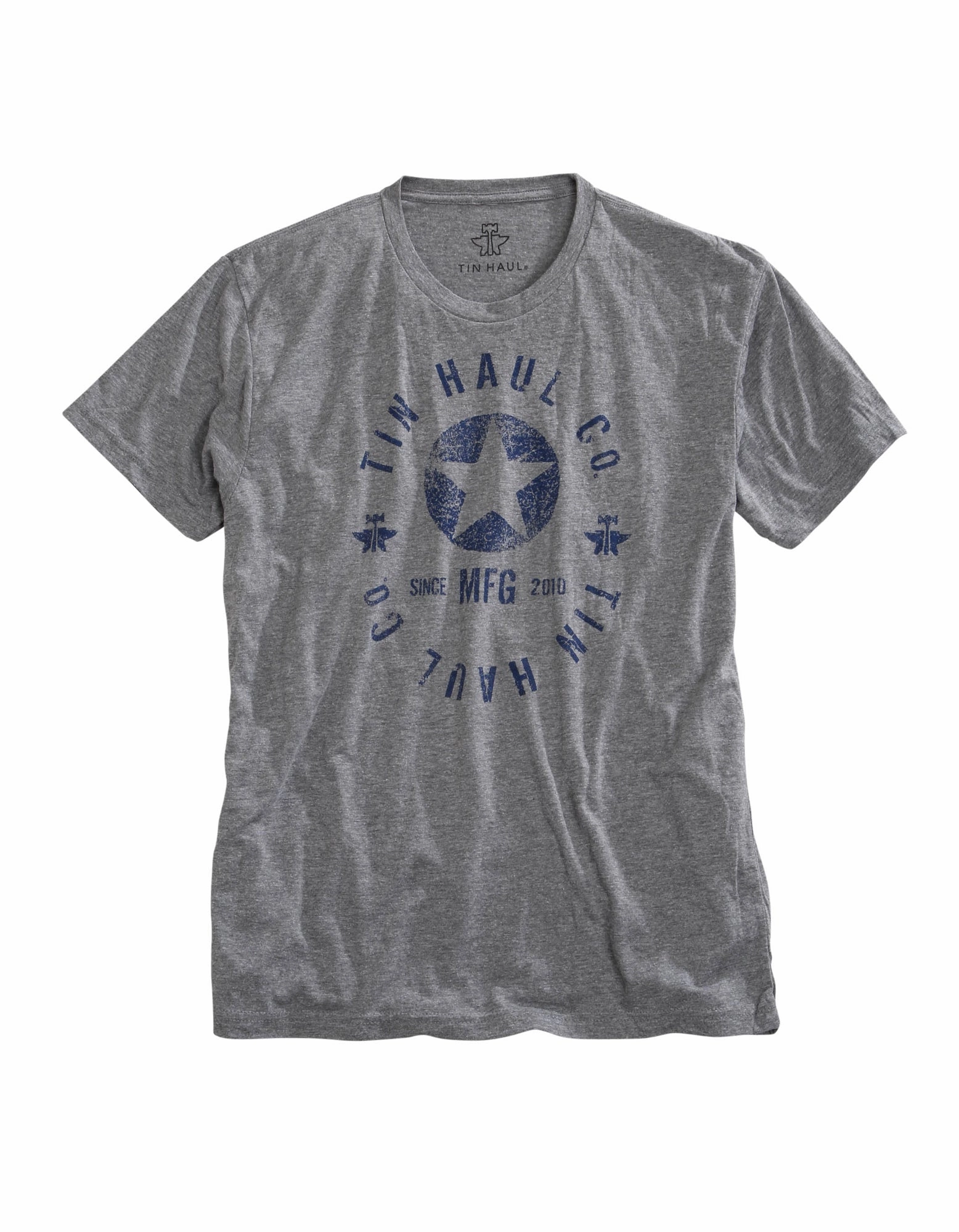 Timeless Classic Tin Haul Unisex Grey Cotton Blend Star MFG S/S T-Shirt