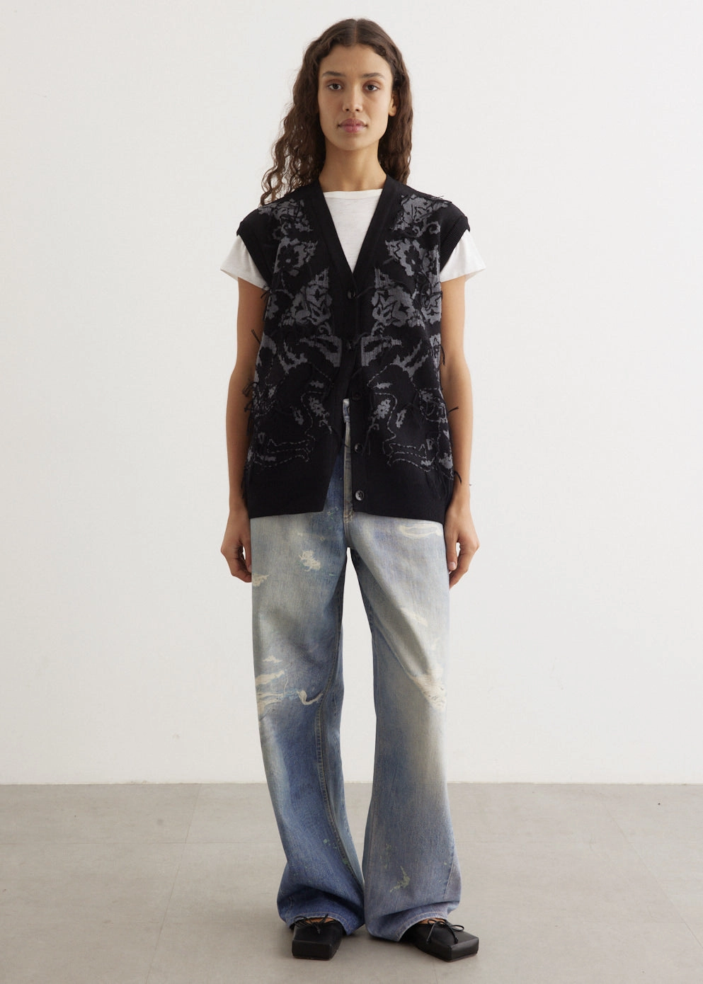 Microfiber Blend Suzani Vest