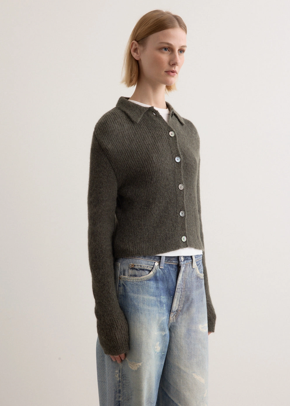 Mazzy Polo Cardigan Odor control