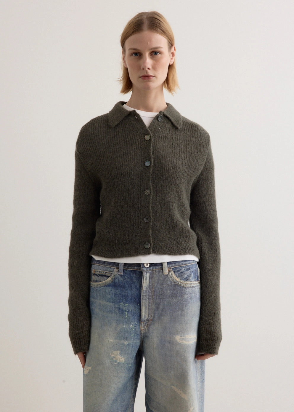 Mazzy Polo Cardigan Easy Silhouette