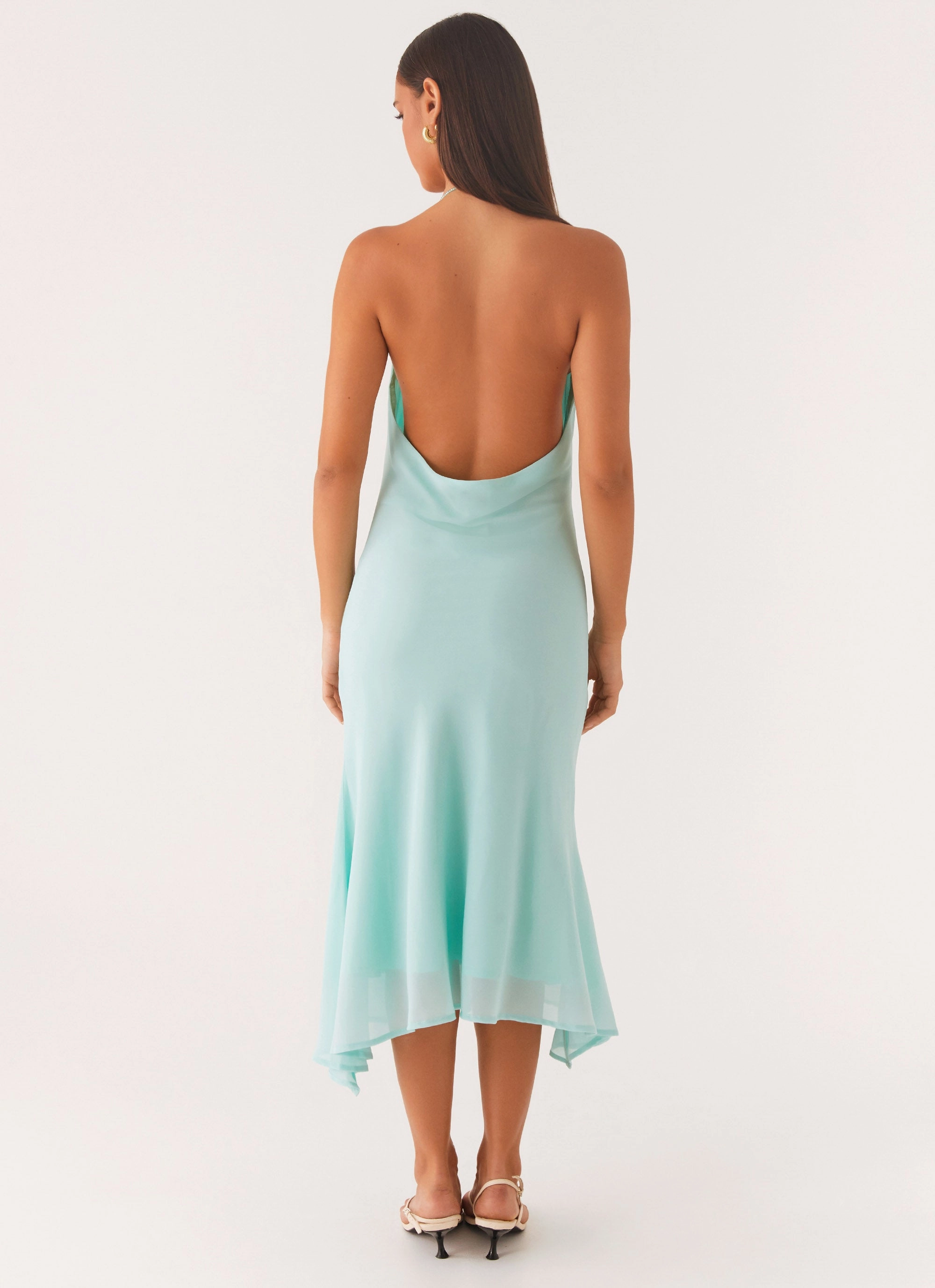 Brunch Fit Deep Dive Midi Dress - Pale Blue