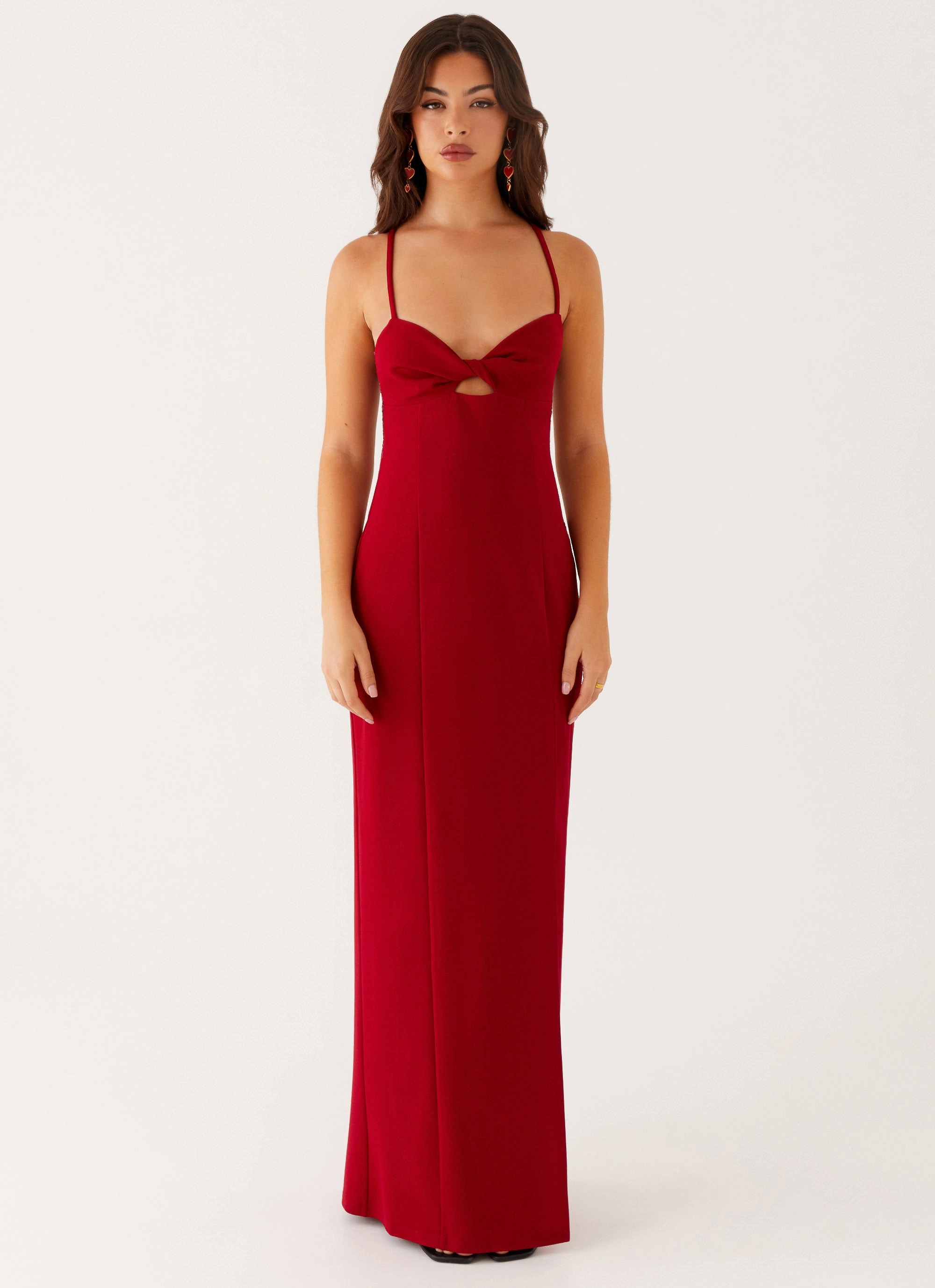 Heartbreaker Maxi Dress - Deep Red Floor-Length Morning Glow