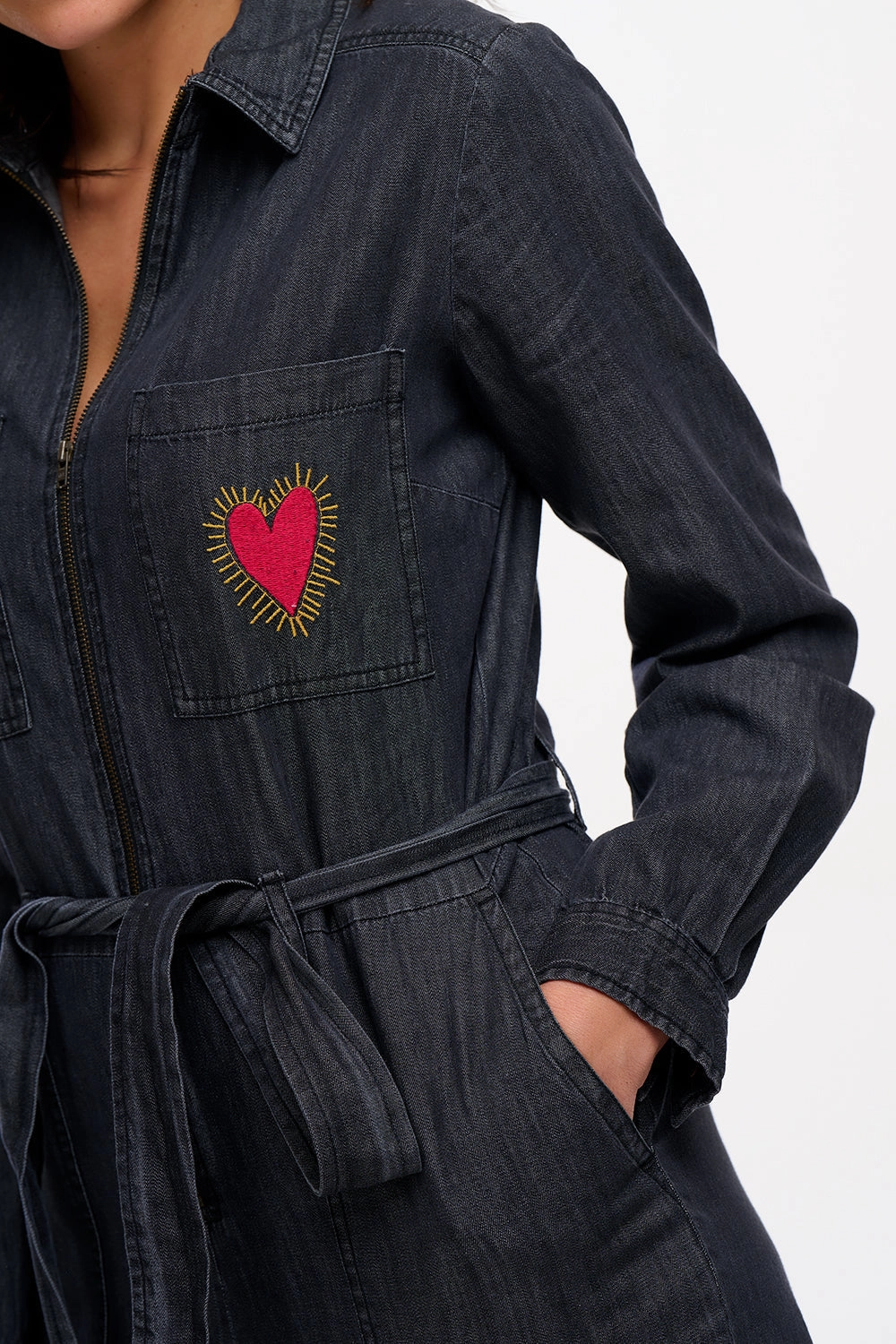 Transitional Style Anwen Boilersuit in Heart Explosion
